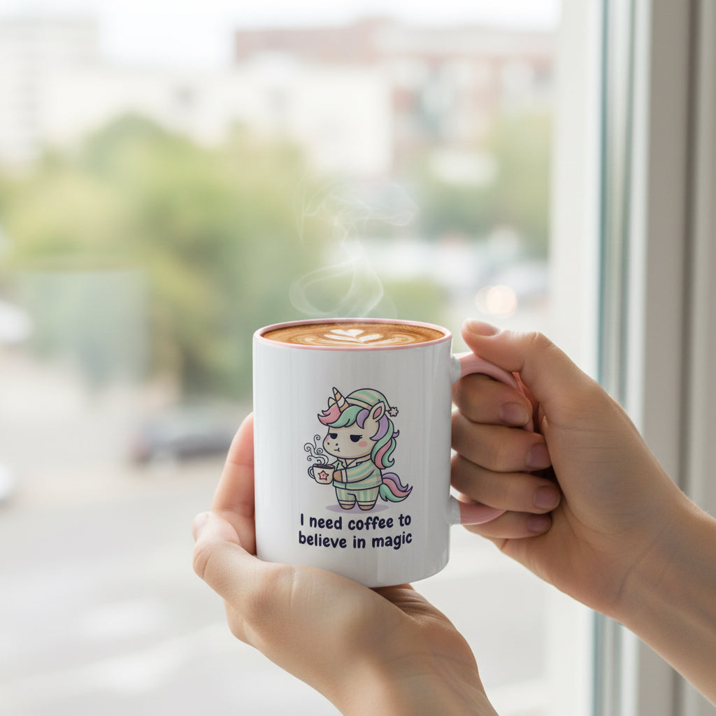 Coffee Mug – “Believe in yourself and in coffee”