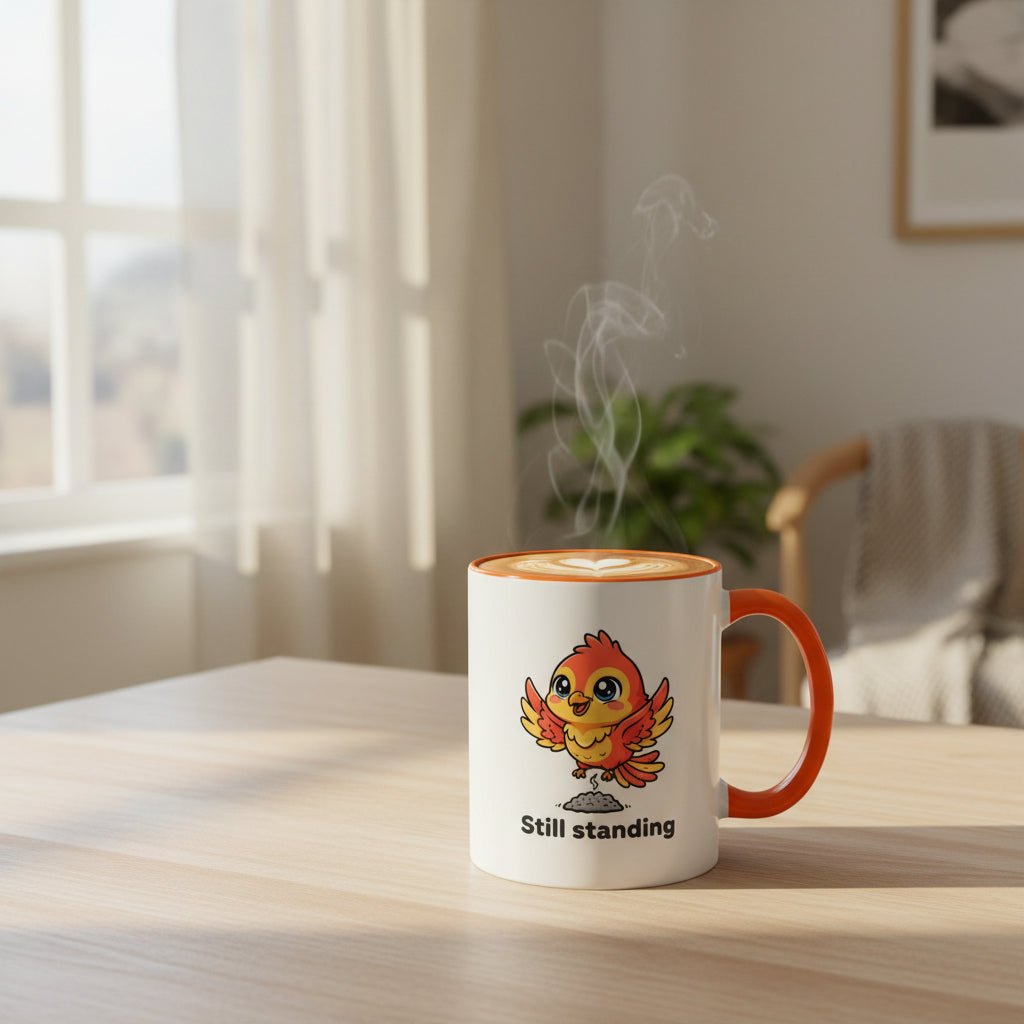 Coffee Mug – “Fall. Burn. Rise stronger. Repeat”